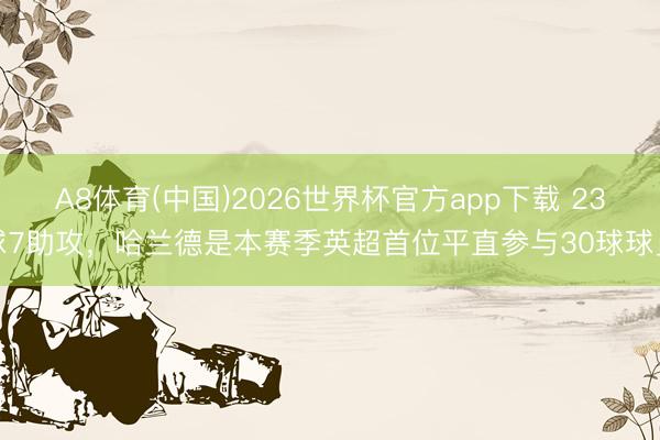A8体育(中国)2026世界杯官方app下载 23球7助攻，哈兰德是本赛季英超首位平直参与30球球员