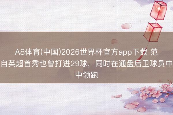 A8体育(中国)2026世界杯官方app下载 范戴克自英超首秀也曾打进29球，同时在通盘后卫球员中领跑