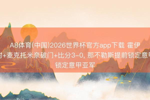 A8体育(中国)2026世界杯官方app下载 霍伊伦传射+麦克托米奈破门+比分3-0， 那不勒斯提前锁定意甲亚军
