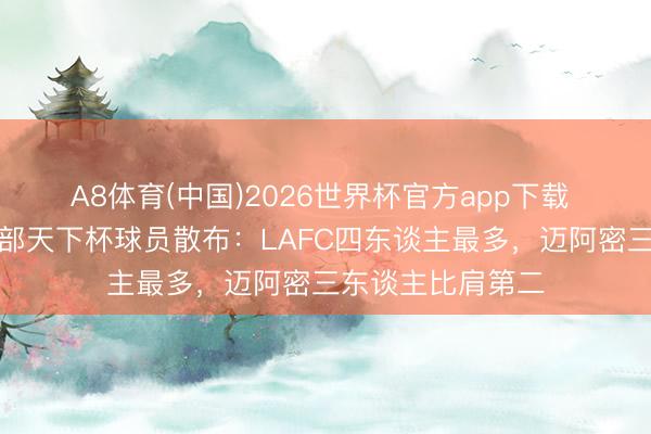 A8体育(中国)2026世界杯官方app下载 好意思职联俱乐部天下杯球员散布：LAFC四东谈主最多，迈阿密三东谈主比肩第二