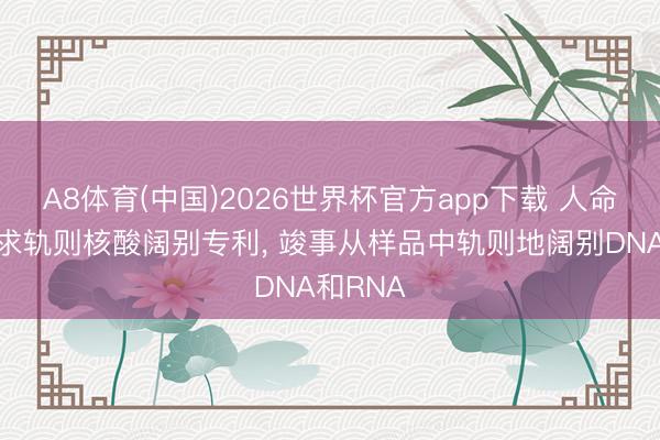 A8体育(中国)2026世界杯官方app下载 人命本事央求轨则核酸阔别专利， 竣事从样品中轨则地阔别DNA和RNA