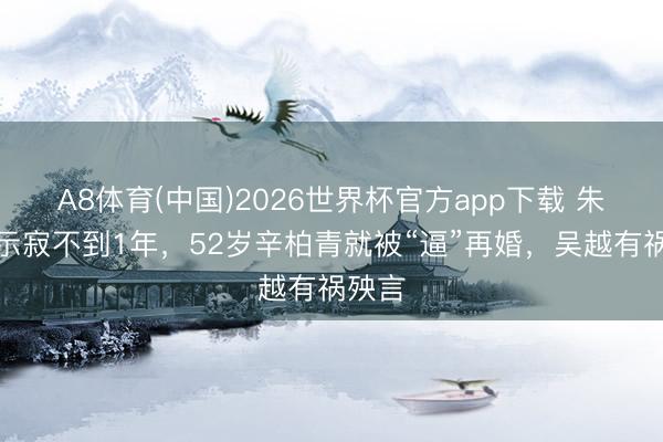 A8体育(中国)2026世界杯官方app下载 朱媛媛示寂不到1年，52岁辛柏青就被“逼”再婚，吴越有祸殃言