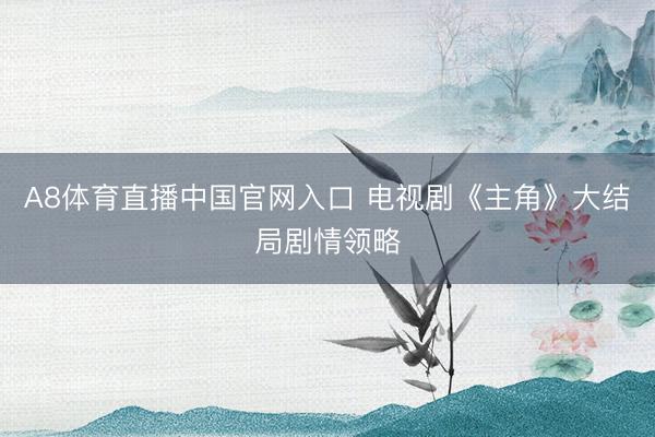 A8体育直播中国官网入口 电视剧《主角》大结局剧情领略