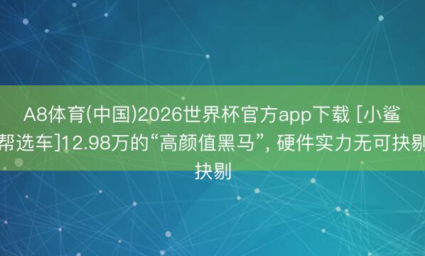 A8体育(中国)2026世界杯官方app下载 [小鲨帮选车]12.98万的“高颜值黑马”, 硬件实力无可抉剔